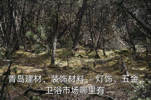 青島建材、裝飾材料、 燈飾、五金、衛(wèi)浴市場(chǎng)哪里有