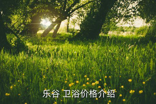  樂谷 衛(wèi)浴價(jià)格介紹