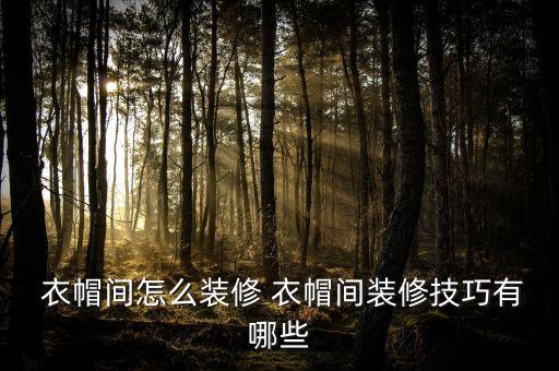  衣帽間怎么裝修 衣帽間裝修技巧有哪些