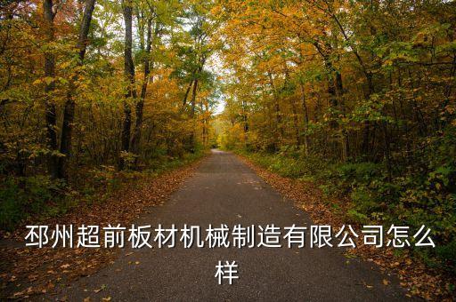  邳州超前板材機(jī)械制造有限公司怎么樣