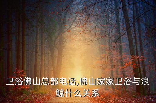 浪鯨衛(wèi)浴佛山總部電話,佛山家家衛(wèi)浴與浪鯨什么關(guān)系
