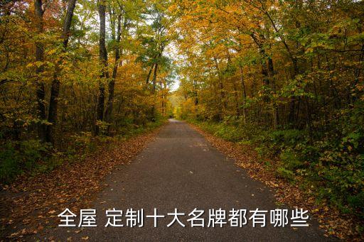  全屋 定制十大名牌都有哪些