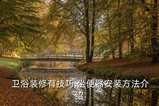  衛(wèi)浴裝修有技巧,坐便器安裝方法介紹