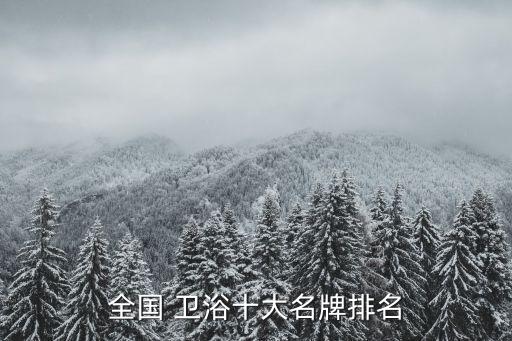 全國 衛(wèi)浴十大名牌排名