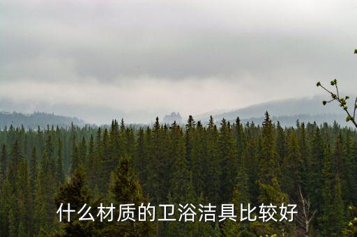 什么材質(zhì)的衛(wèi)浴潔具比較好