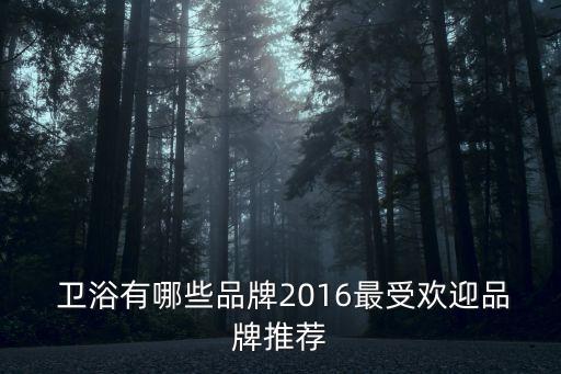  衛(wèi)浴有哪些品牌2016最受歡迎品牌推薦