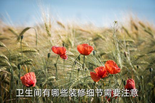 衛(wèi)生間有哪些裝修細(xì)節(jié)需要注意
