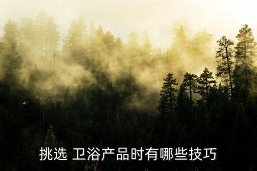 挑選 衛(wèi)浴產(chǎn)品時有哪些技巧