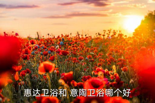 惠達(dá)衛(wèi)浴和 意陶衛(wèi)浴哪個(gè)好