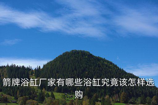 箭牌浴缸廠家有哪些浴缸究竟該怎樣選購