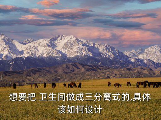 想要把 衛(wèi)生間做成三分離式的,具體該如何設(shè)計(jì)