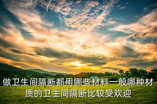 做衛(wèi)生間隔斷都用哪些材料一般哪種材質(zhì)的衛(wèi)生間隔斷比較受歡迎