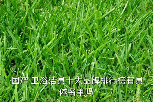 國產(chǎn) 衛(wèi)浴潔具十大品牌排行榜有具體名單嗎