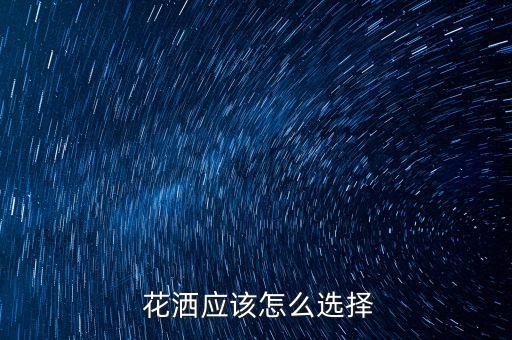  花灑應(yīng)該怎么選擇
