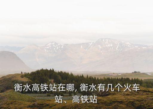  衡水高鐵站在哪, 衡水有幾個(gè)火車站、高鐵站