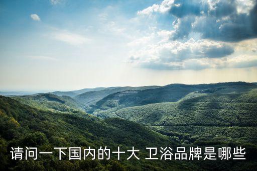 請(qǐng)問一下國內(nèi)的十大 衛(wèi)浴品牌是哪些