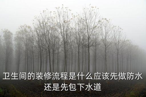 衛(wèi)生間的裝修流程是什么應(yīng)該先做防水還是先包下水道