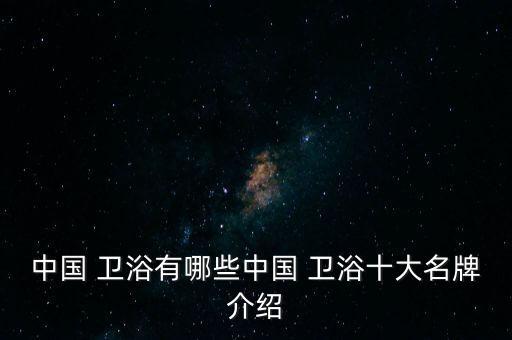 中國 衛(wèi)浴有哪些中國 衛(wèi)浴十大名牌介紹