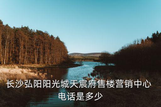 長沙弘陽陽光城天宸府售樓營銷中心 電話是多少
