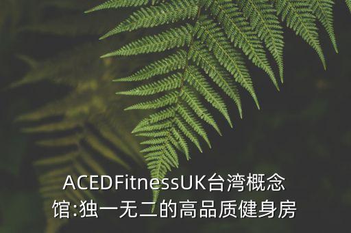 ACEDFitnessUK臺灣概念館:獨一無二的高品質健身房