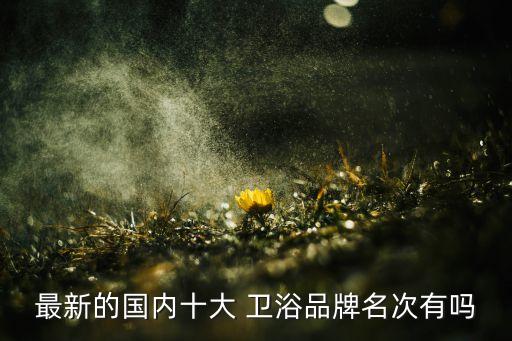 最新的國內(nèi)十大 衛(wèi)浴品牌名次有嗎
