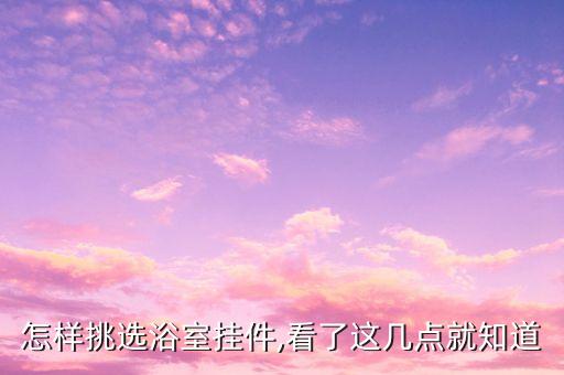 怎樣挑選浴室掛件,看了這幾點就知道