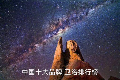 中國十大品牌 衛(wèi)浴排行榜