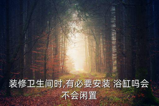 裝修衛(wèi)生間時,有必要安裝 浴缸嗎會不會閑置