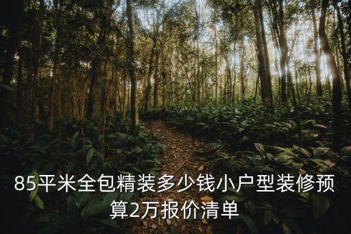 85平米全包精裝多少錢(qián)小戶型裝修預(yù)算2萬(wàn)報(bào)價(jià)清單