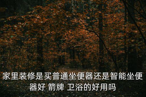 家里裝修是買(mǎi)普通坐便器還是智能坐便器好 箭牌 衛(wèi)浴的好用嗎