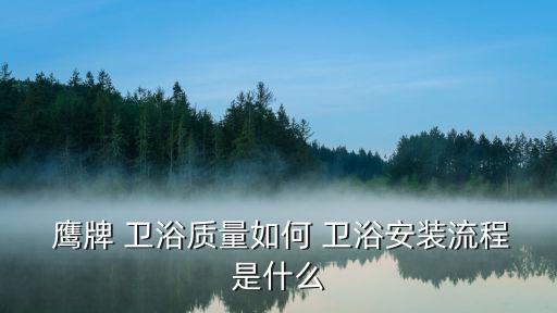  鷹牌 衛(wèi)浴質(zhì)量如何 衛(wèi)浴安裝流程是什么