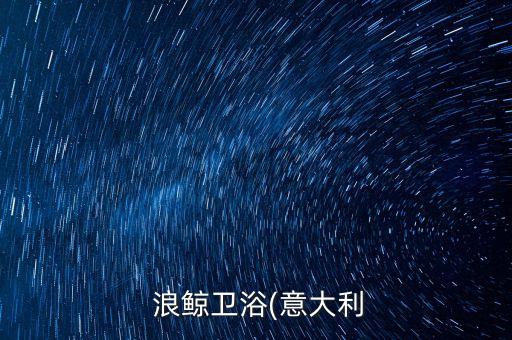  浪鯨衛(wèi)浴(意大利