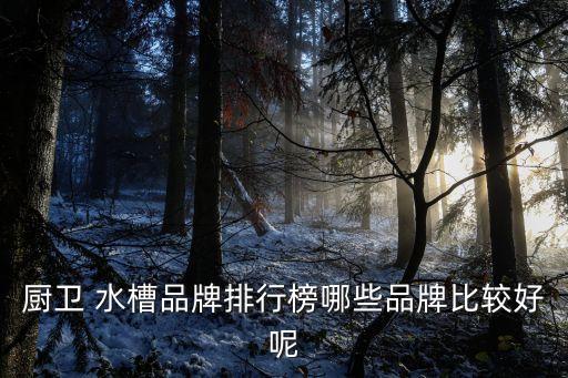 衛(wèi)浴品牌推薦水槽好用嗎