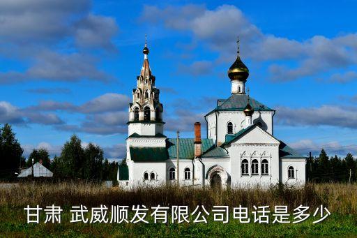 甘肅 武威順發(fā)有限公司電話是多少