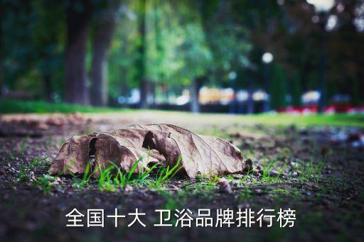 全國(guó)十大 衛(wèi)浴品牌排行榜