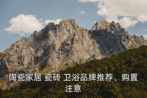 陶瓷家居 瓷磚 衛(wèi)浴品牌推薦、購置注意