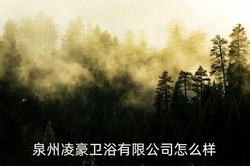 泉州凌豪衛(wèi)浴有限公司怎么樣