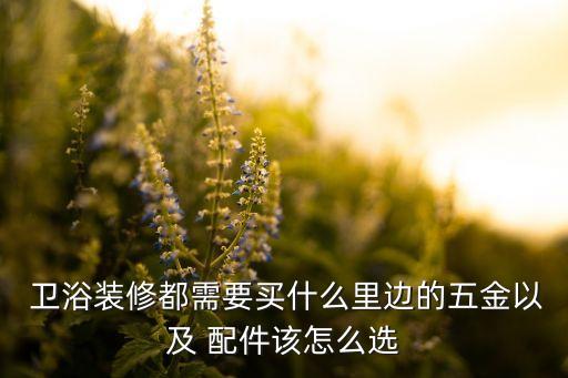  衛(wèi)浴裝修都需要買什么里邊的五金以及 配件該怎么選