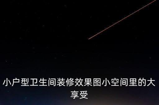 小戶型衛(wèi)生間裝修效果圖小空間里的大享受