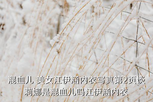 混血兒 美女江伊涵內(nèi)衣寫(xiě)真第2頁(yè)談莉娜是混血兒?jiǎn)峤梁瓋?nèi)衣