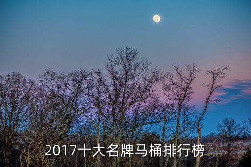 2017十大名牌馬桶排行榜
