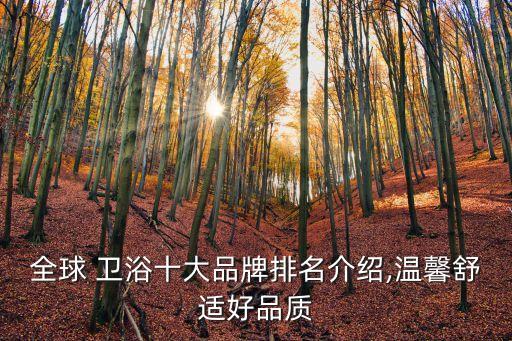 全球 衛(wèi)浴十大品牌排名介紹,溫馨舒適好品質(zhì)