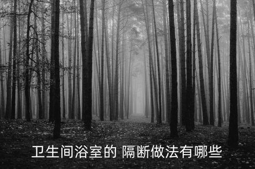 衛(wèi)生間浴室的 隔斷做法有哪些