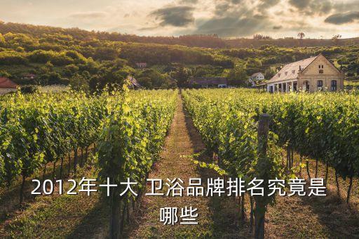 2012年十大 衛(wèi)浴品牌排名究竟是哪些