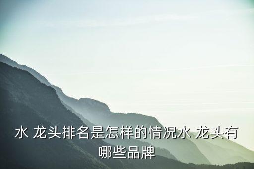 水 龍頭排名是怎樣的情況水 龍頭有哪些品牌