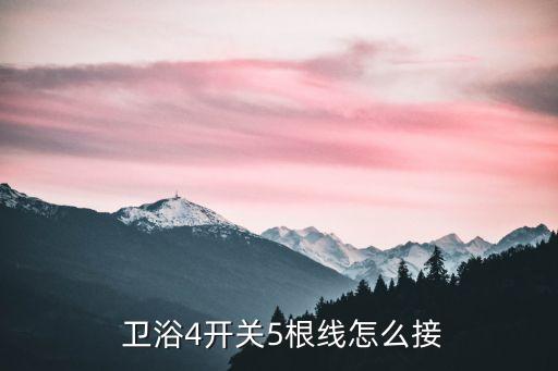  衛(wèi)浴4開關5根線怎么接