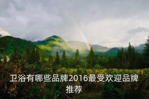 衛(wèi)浴有哪些品牌2016最受歡迎品牌推薦