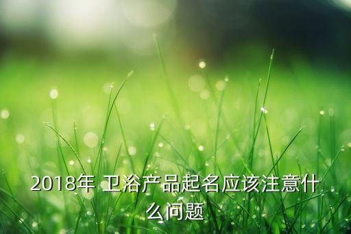 2018年 衛(wèi)浴產(chǎn)品起名應(yīng)該注意什么問(wèn)題