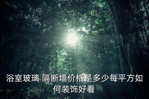 浴室玻璃 隔斷墻價(jià)格是多少每平方如何裝飾好看
