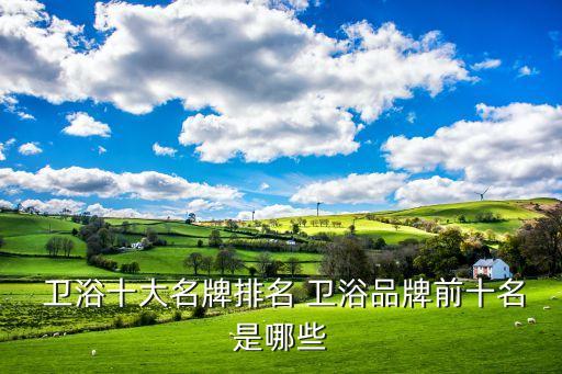  衛(wèi)浴十大名牌排名 衛(wèi)浴品牌前十名是哪些